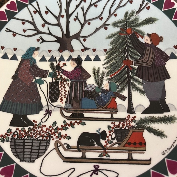 Pfaltzgraff Seasons of the Year A CHRISTMAS TRADITION 8" Collectable Plate 1994 - Picture 3 of 4